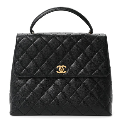 Chanel Caviar Quilted Jumbo Kelly Flap Black 1 of 9
