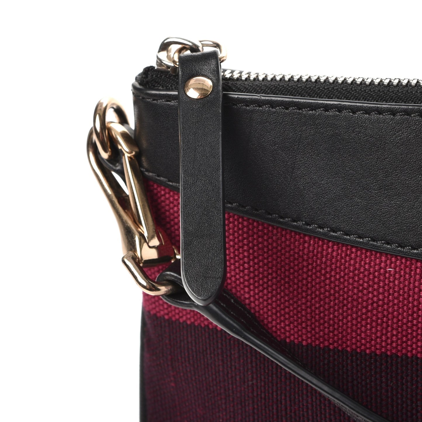 Overdyed Canvas Striped Peyton Crossbody Clutch Bag