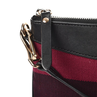 Burberry Overdyed Canvas Striped Peyton Crossbody Clutch Bag 11 of 12