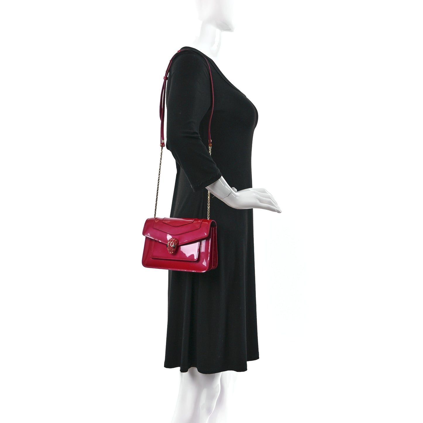 Patent Serpenti Forever Crossbody Pink