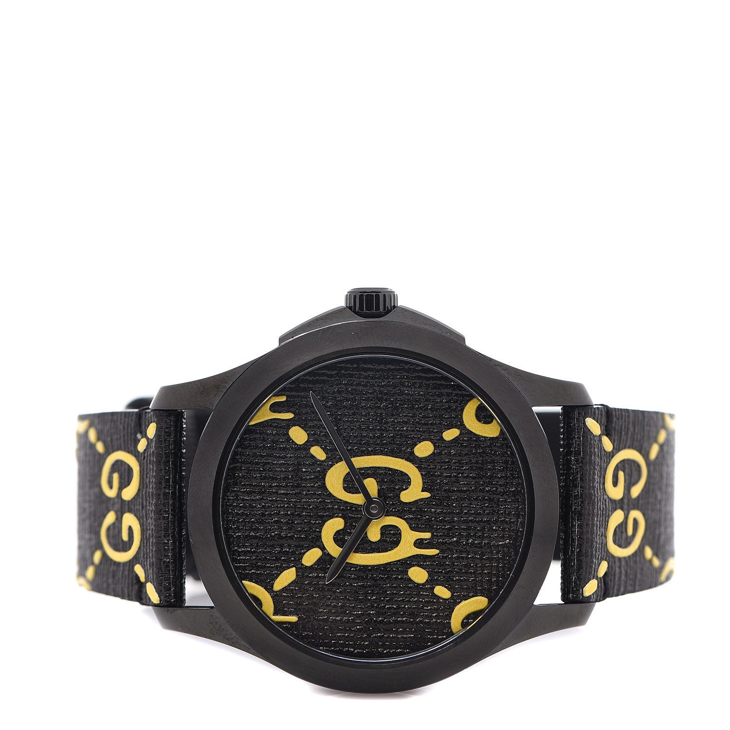 Gucci PVD Stainless Steel Canvas 38mm G-Timeless GucciGhost Quartz Watch Black 2 of 5