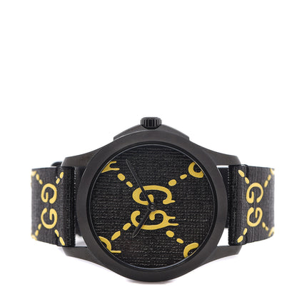 Gucci PVD Stainless Steel Canvas 38mm G-Timeless GucciGhost Quartz Watch Black 2 of 5