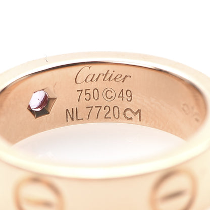 Cartier 18K Pink Gold Pink Sapphire 5.5mm LOVE Ring 49 4.75 4 of 4