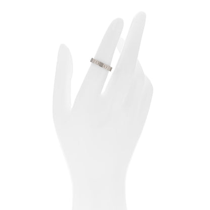 Cartier 18K White Gold 3.5mm LOVE Wedding Band Ring 50 5.25 2 of 4