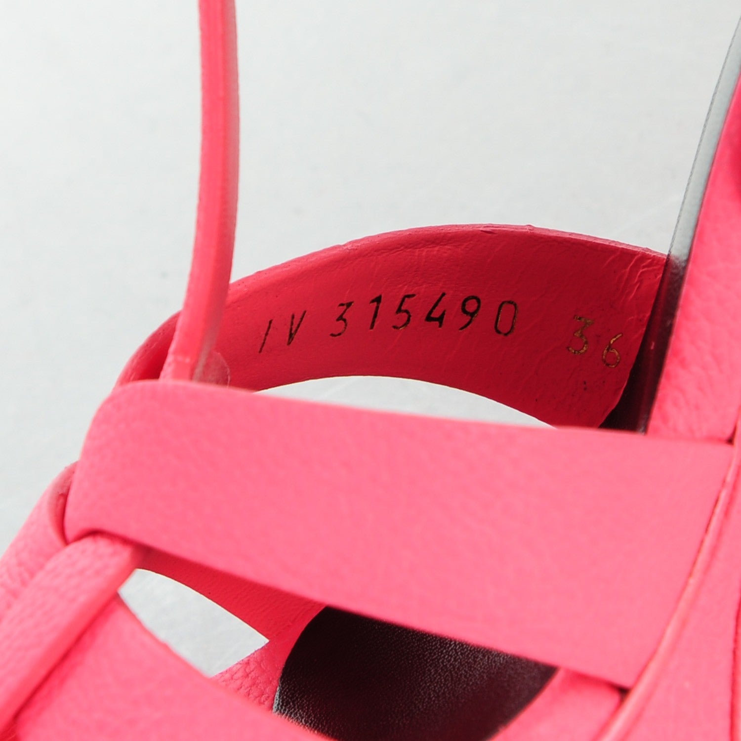 Saint Laurent Grained Calfskin Tribute 75 Platform Sandals 36 Rose Clair 8 of 8