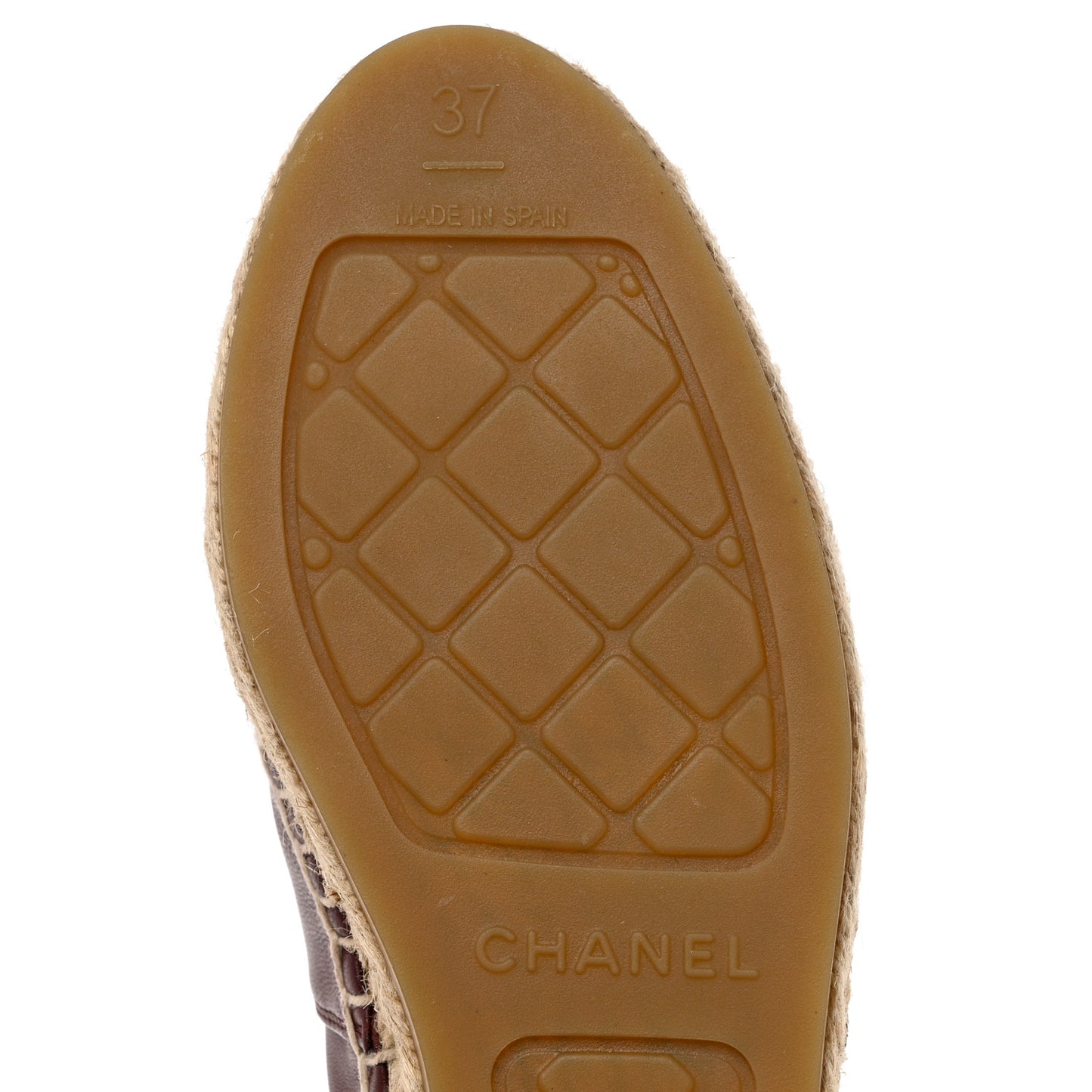 Lambskin CC Espadrilles 37 Burgundy Black