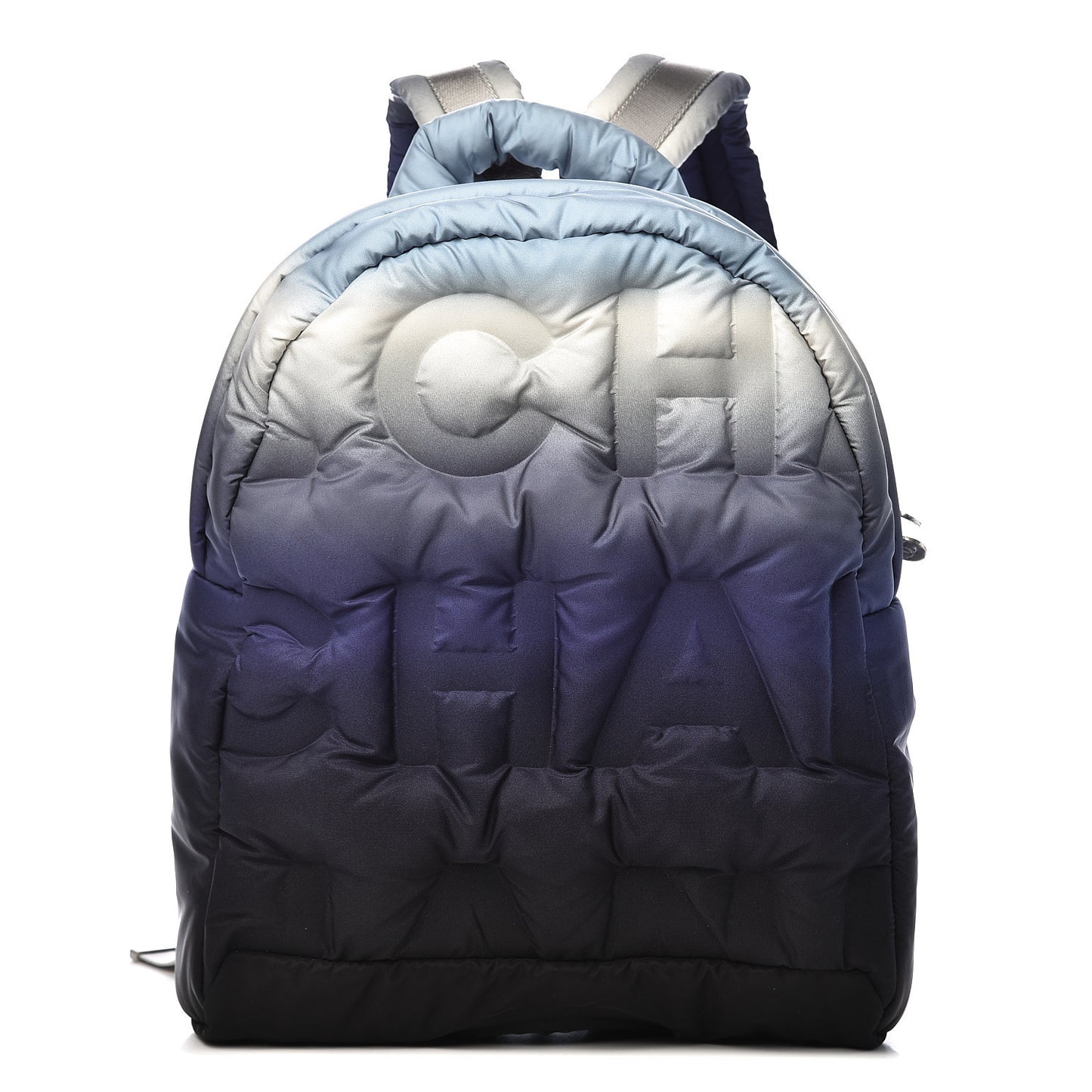Nylon Embossed Small Doudoune Backpack Black Blue White
