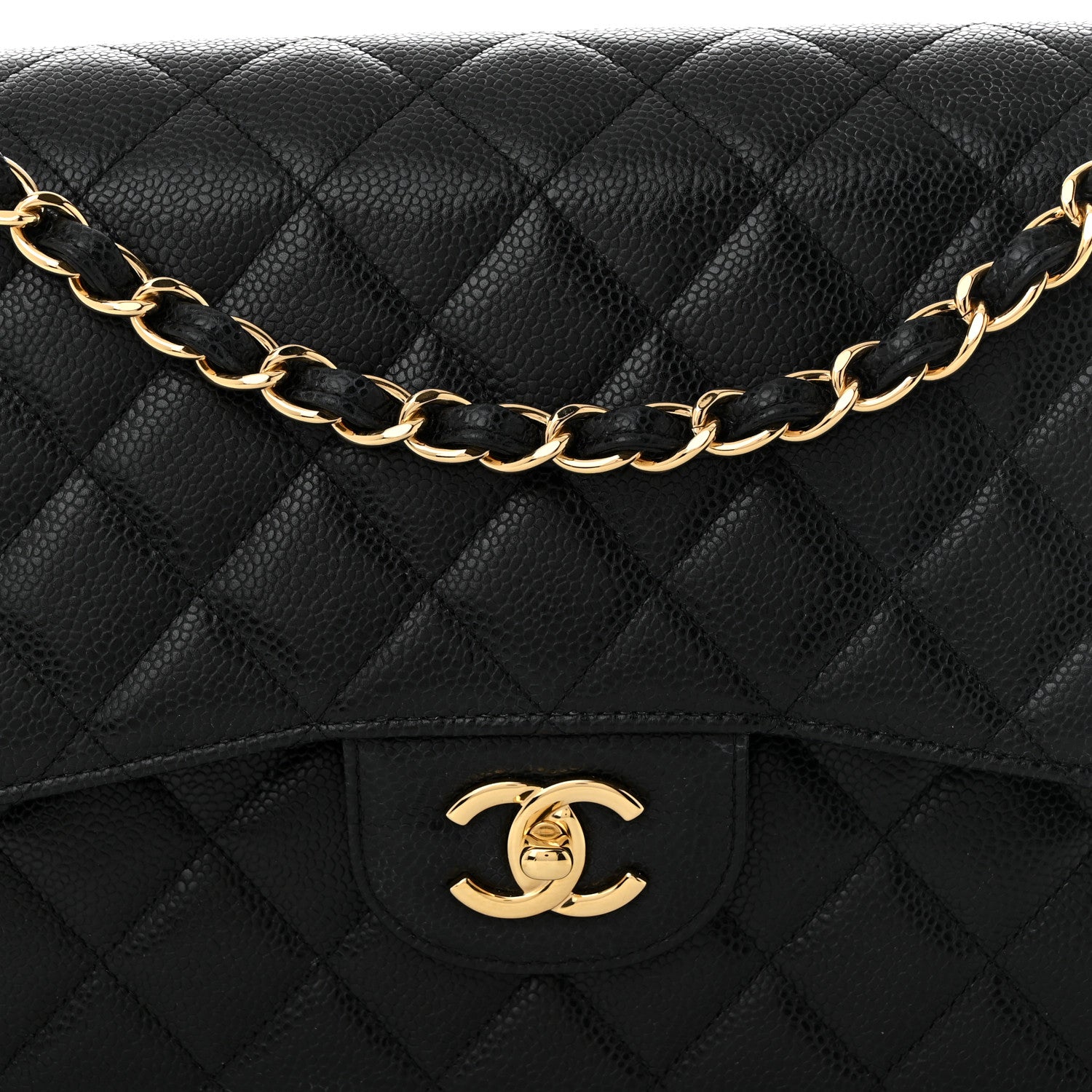 Chanel Caviar Quilted Jumbo Double Flap Black 8 of 10