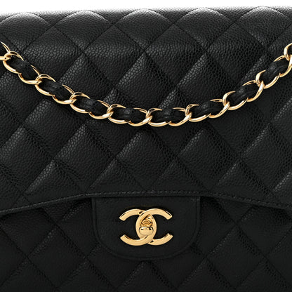 Chanel Caviar Quilted Jumbo Double Flap Black 8 of 10