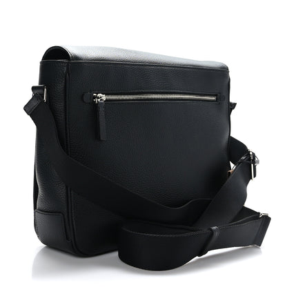 Burberry Grainy Calfskin Embossed Bruno Messenger Black 3 of 8