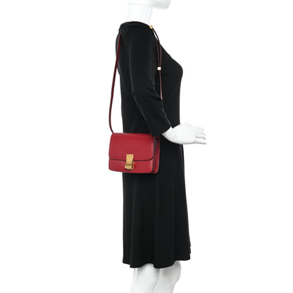Celine Box Calfskin Small Classic Box Flap Bag Red 2 of 9