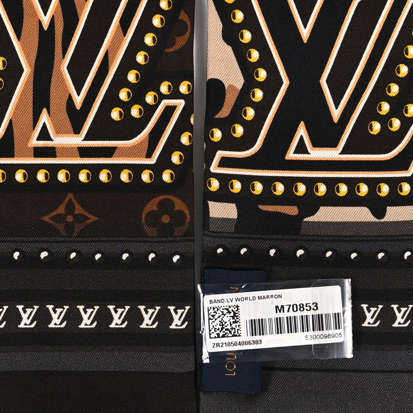 Silk Monogram LV World Bandeau Brown