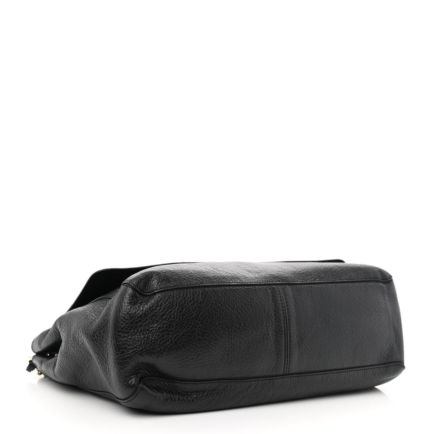 Small Classic Grain Calfskin Medium Lily Black