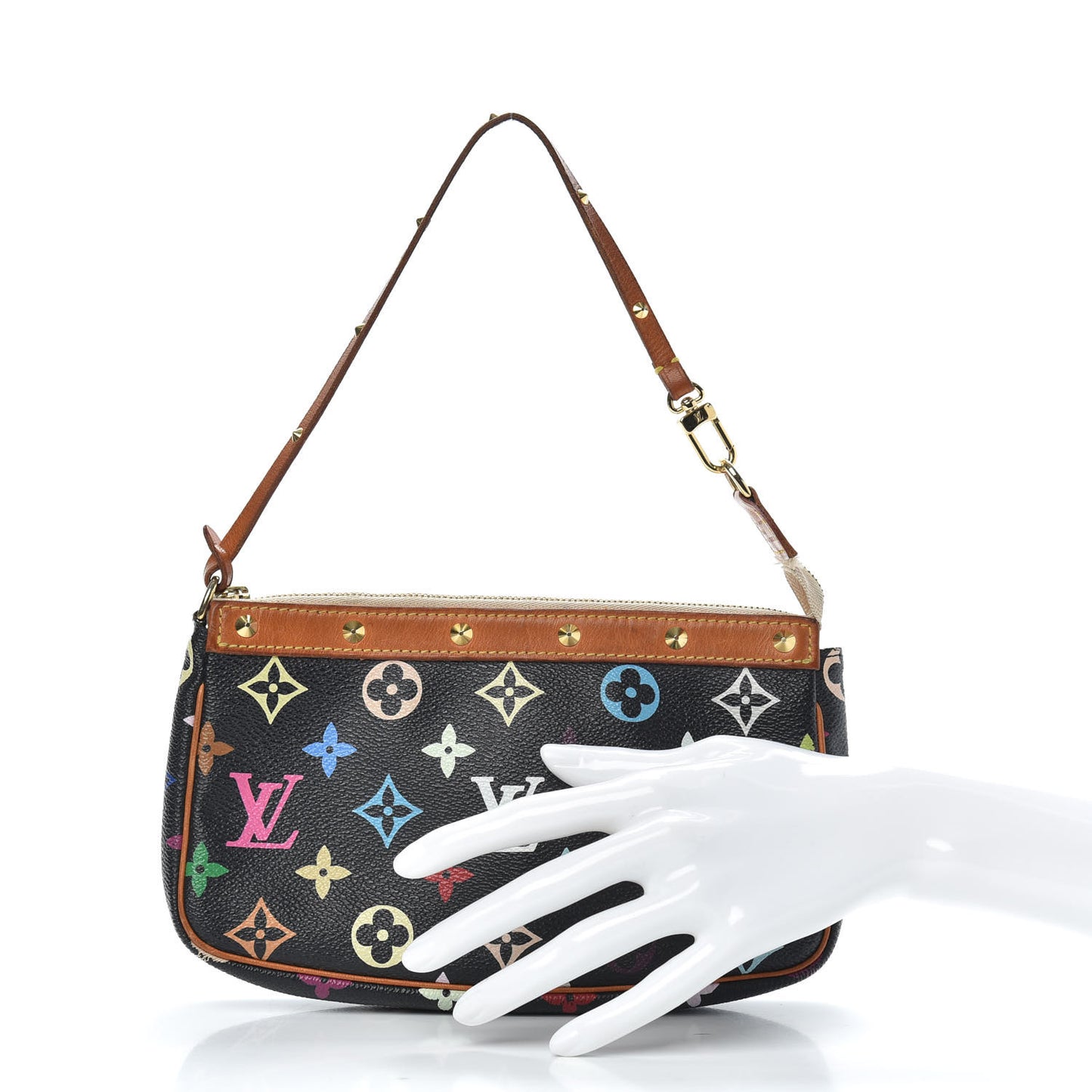 Monogram Multicolor Pochette Accessories Black