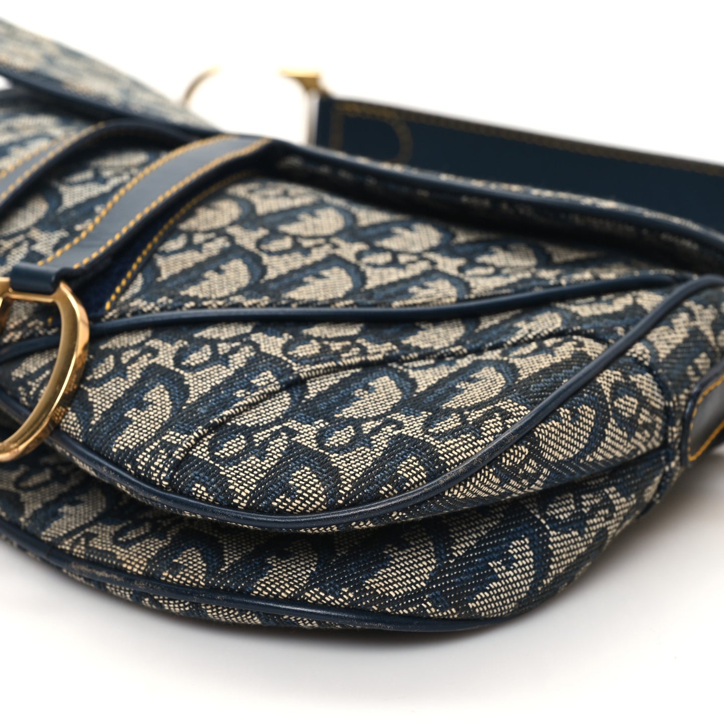 Monogram Double Saddle Bag Navy Blue