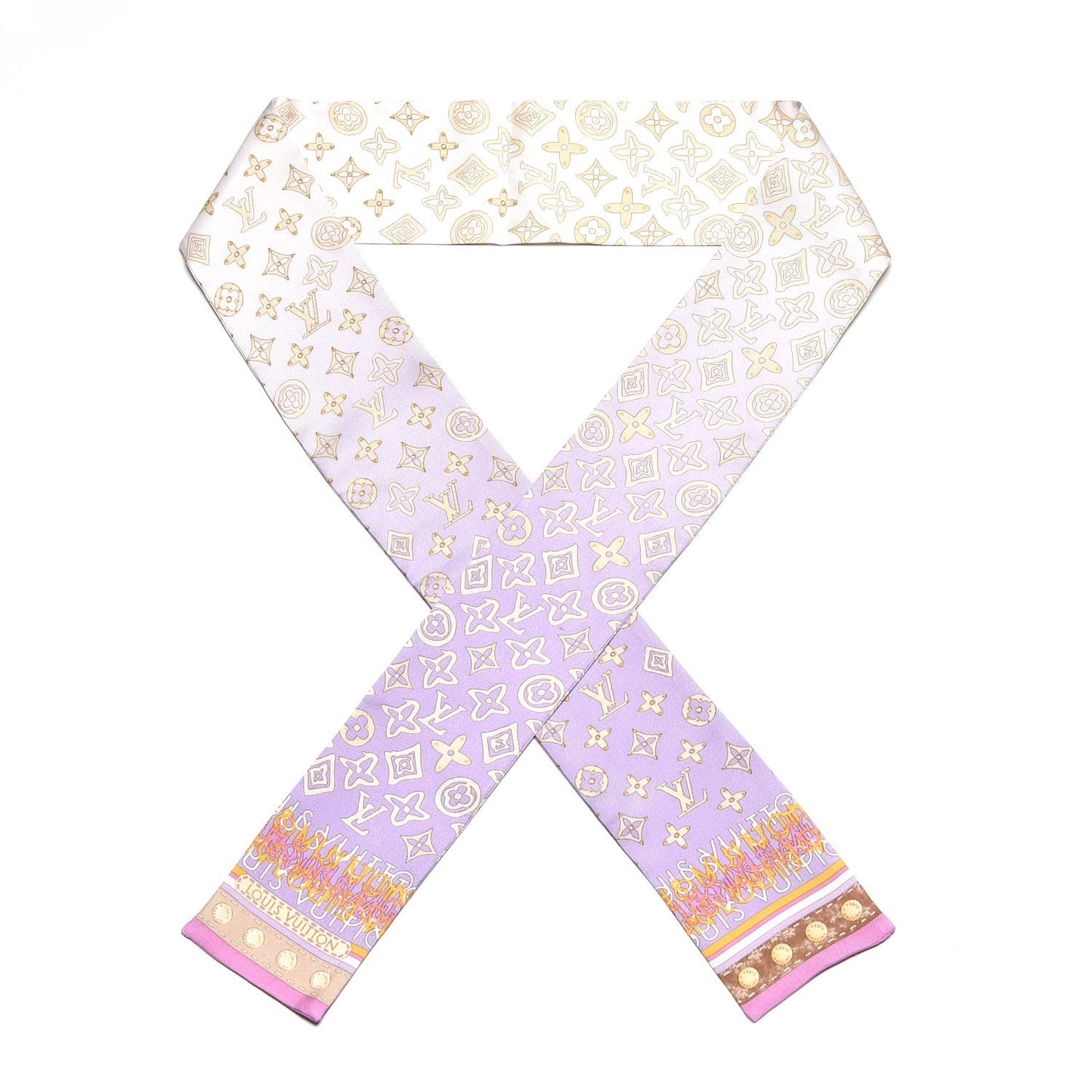 Silk Monogram Map Bandeau Lilac Mango