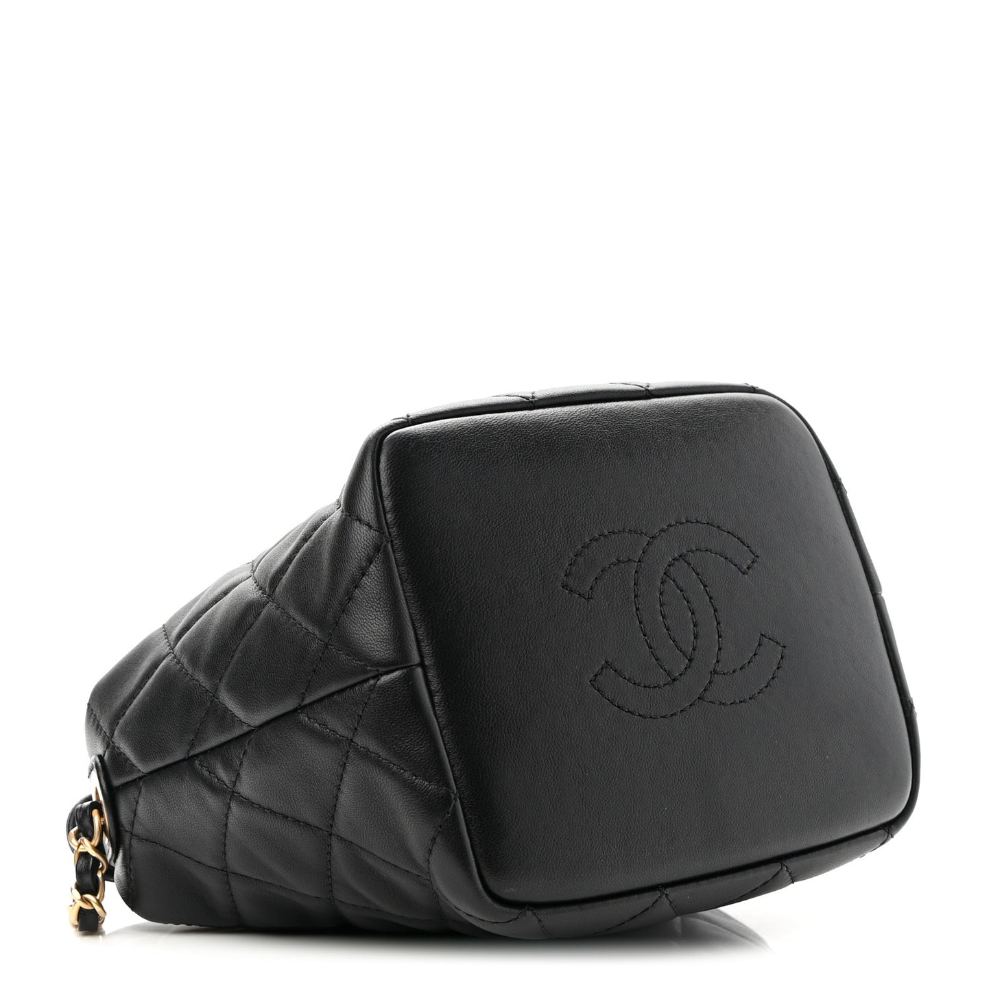 Lambskin Quilted Small Perfect Meeting Hobo Black