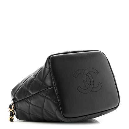 Chanel Lambskin Quilted Small Perfect Meeting Hobo Black 4 of 9