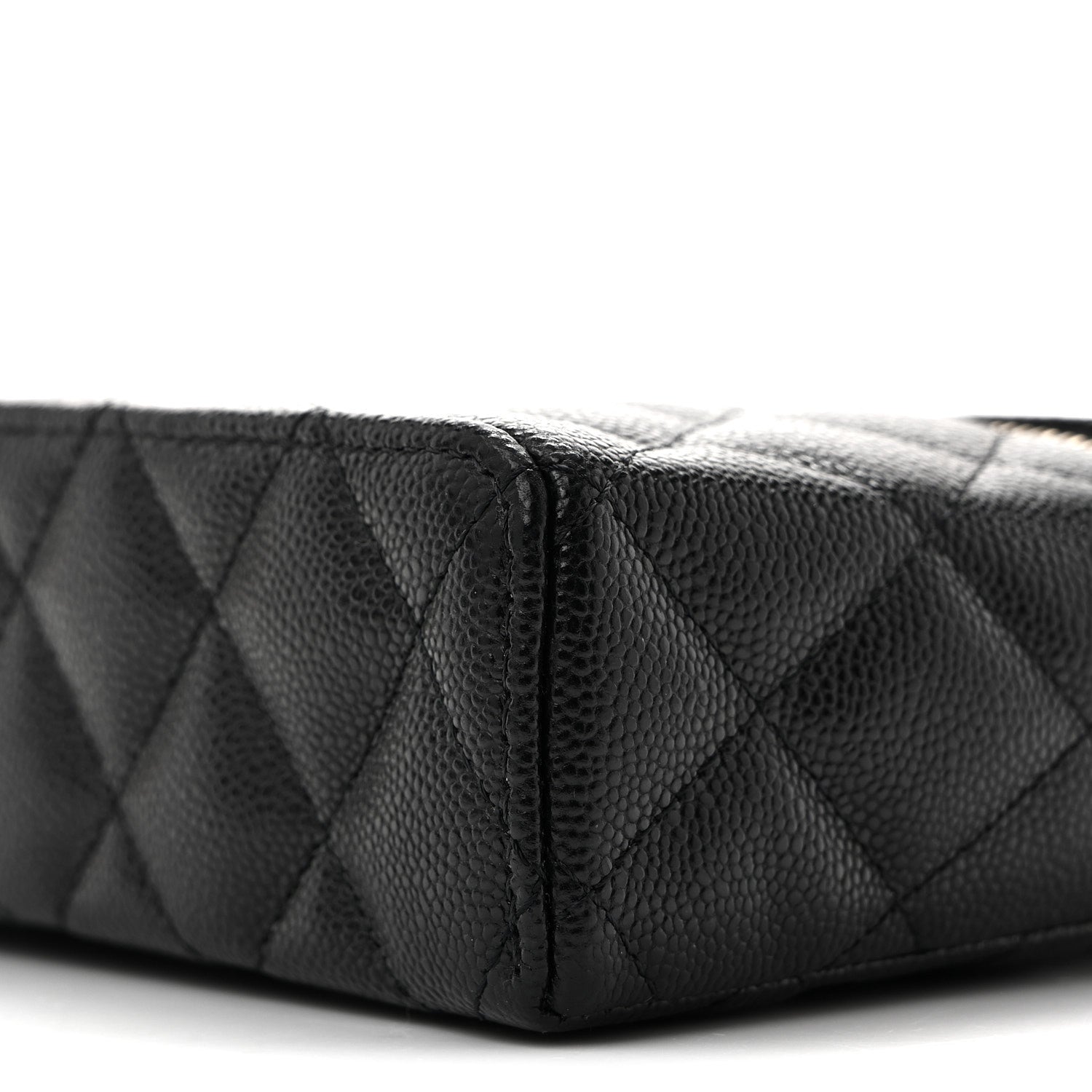 Chanel Caviar Quilted Top Handle Slim Vanity With Chain Black 10 of 11