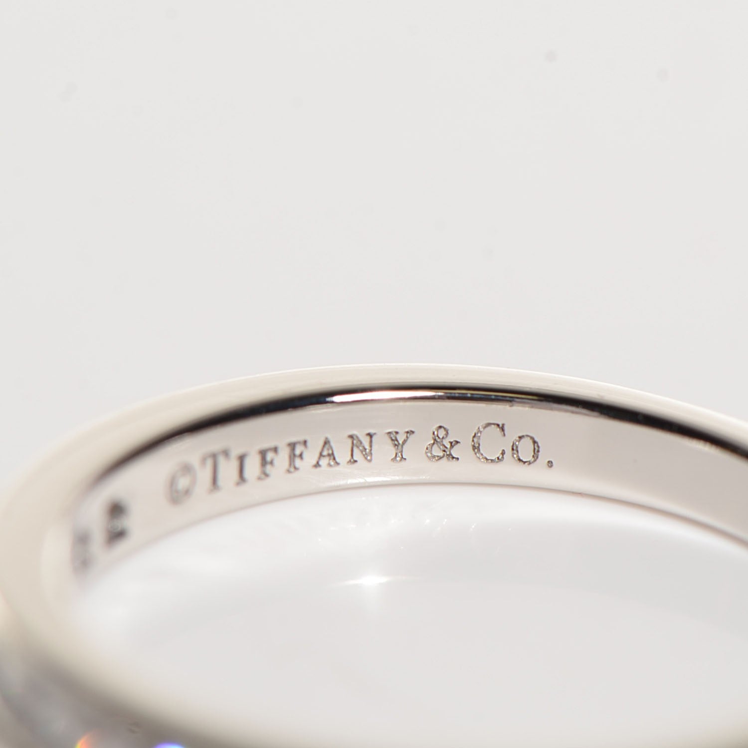 Tiffany Platinum Diamond 2mm Wedding Band 5 5 of 5