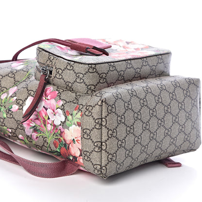 Gucci GG Supreme Monogram Blooms Small Single Buckle Backpack Beige Multicolor Dry Rose 8 of 10
