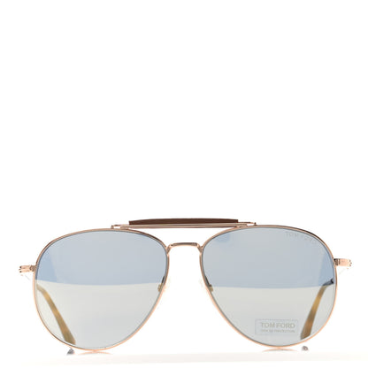 Tom Ford Sean Aviator Sunglasses TF536 Blue Havane 2 of 4