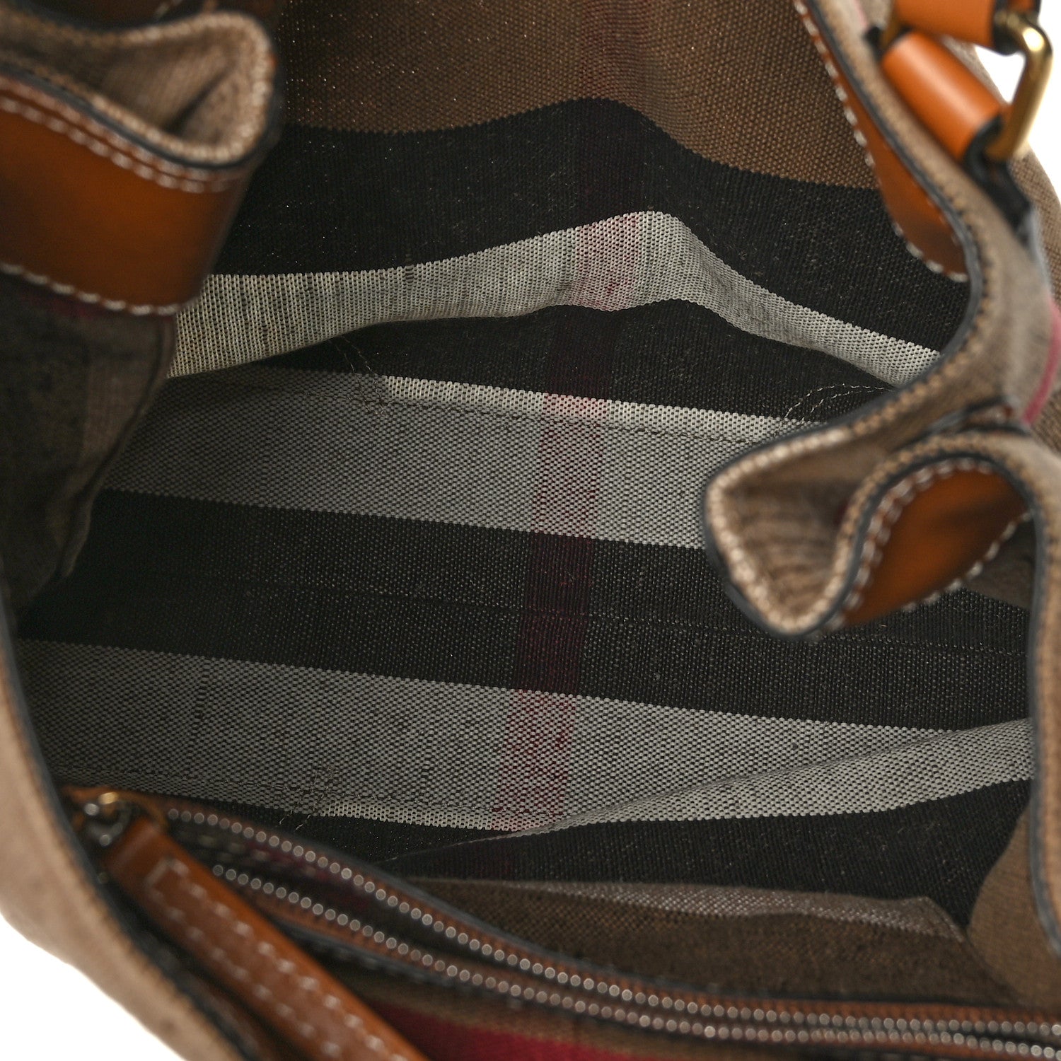 Burberry Canvas Mega Check Medium Maidstone Saddle Brown 5 of 9
