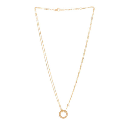 Cartier 18K Yellow Gold 2 Diamond LOVE Necklace 3 of 5
