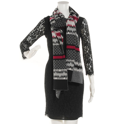 Louis Vuitton Cashmere Damier Aztec Scarf Graphite 2 of 5