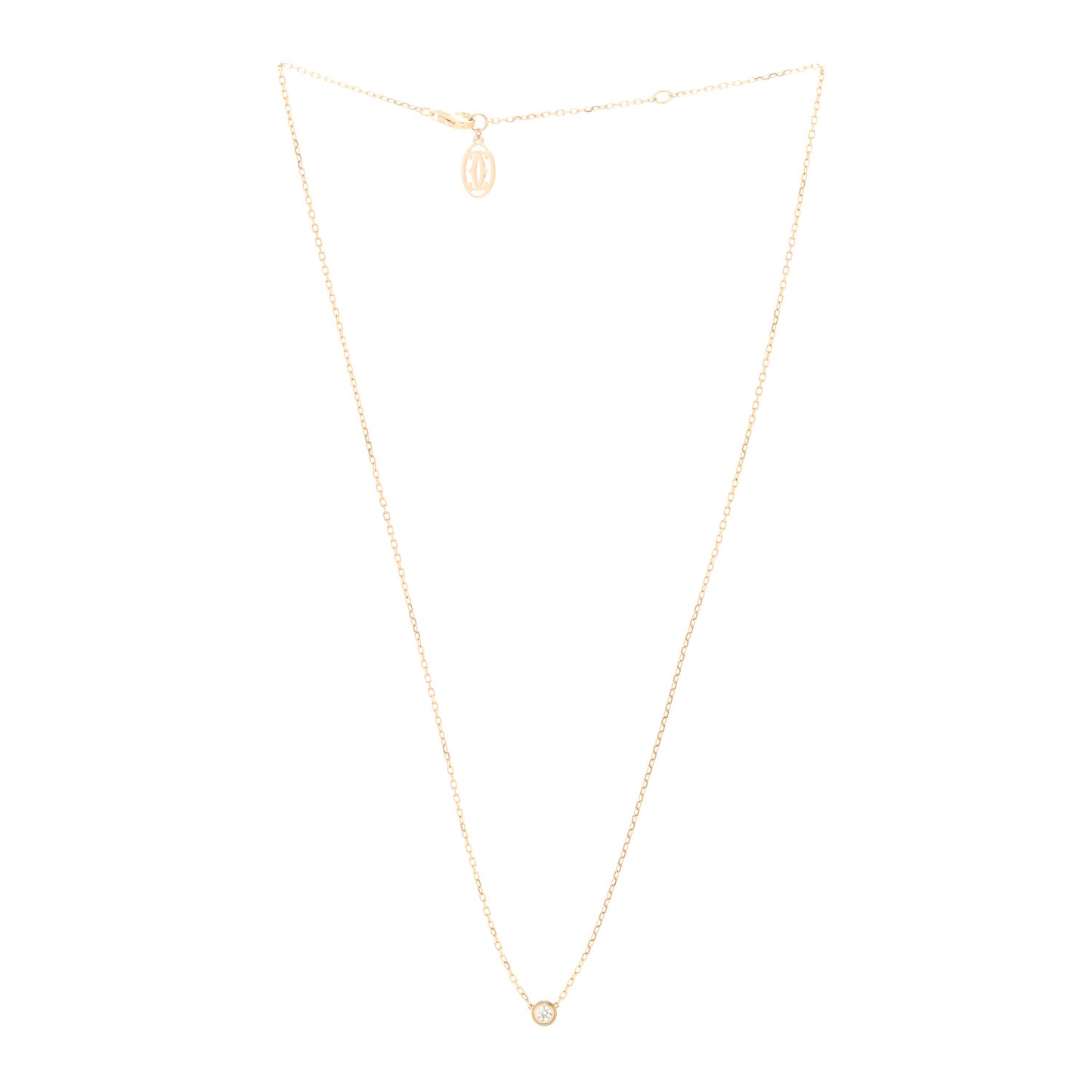 18K Yellow Gold Diamond SM D'Amour Pendant Necklace