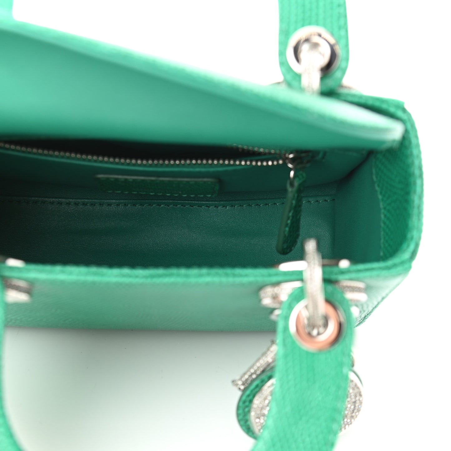 Lizard Swarovski Crystal Mini Lady Dior Green