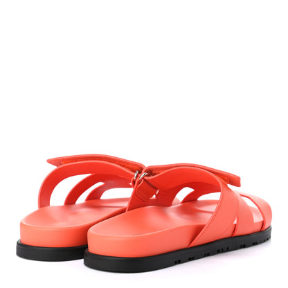 Hermes Epsom Womens Chypre Sandals 40 Rose Sorbert 4 of 8