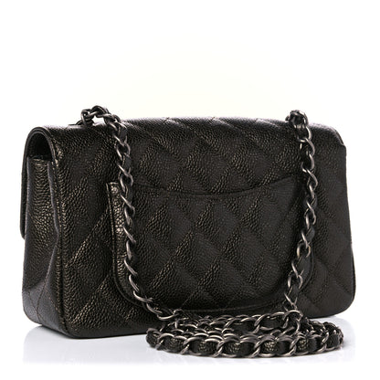 Chanel Iridscent Caviar Quilted Mini Rectangular Flap Dark Green 3 of 9
