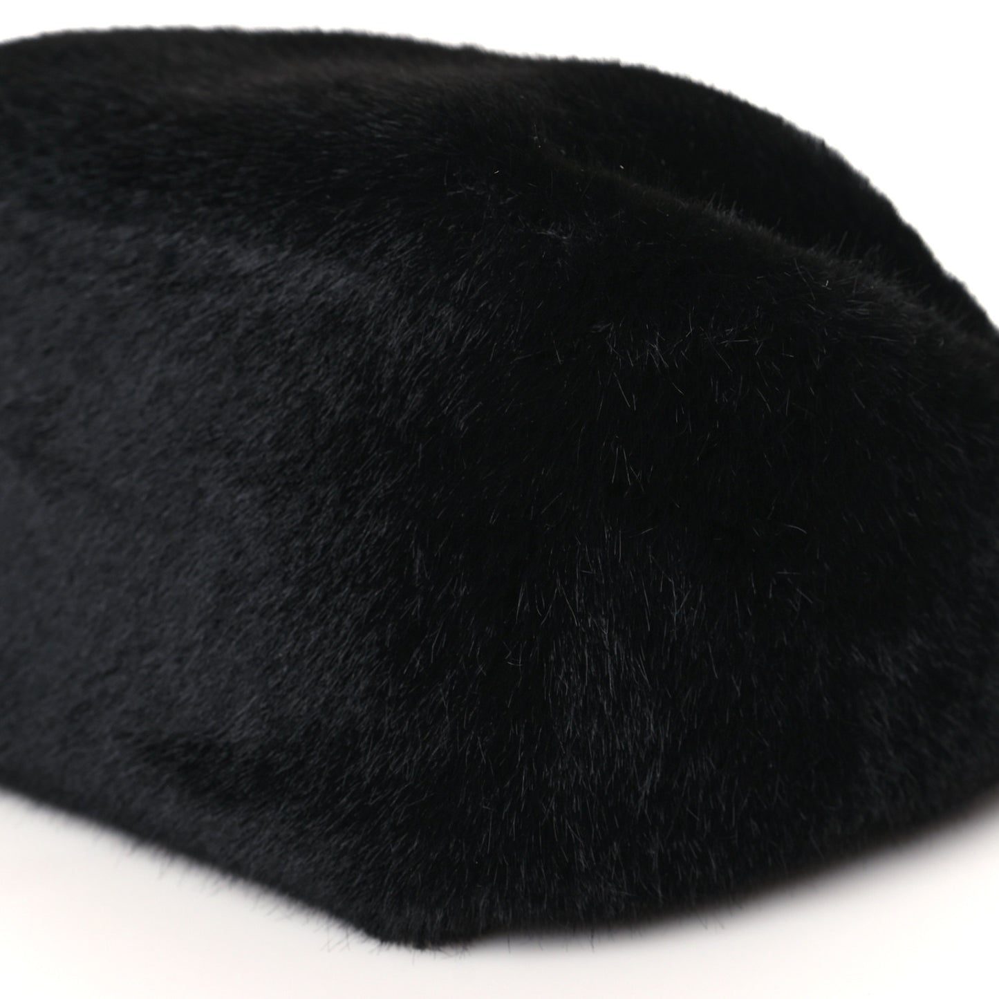 Faux Fur Small Scrunchie Bag Black