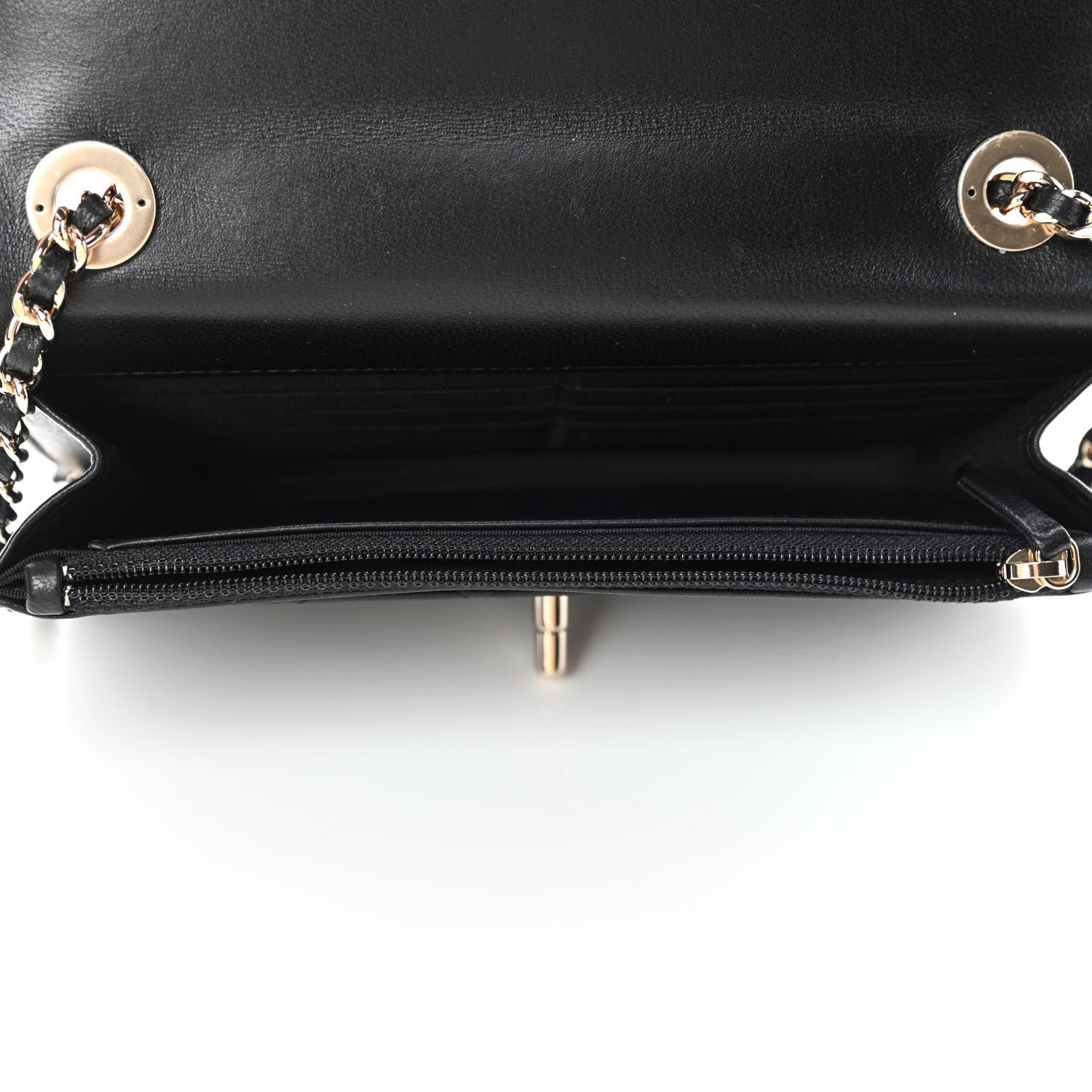 Chanel Lambskin Quilted Trendy CC Wallet On Chain WOC Black 4 of 5