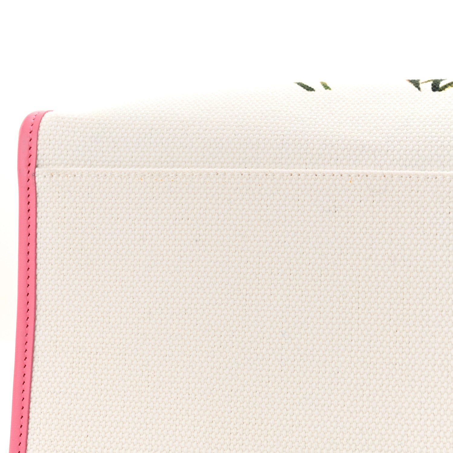 Dolce & Gabbana Canvas Floral Printed Tote White Pink 12 of 12