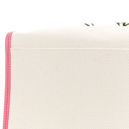 Dolce & Gabbana Canvas Floral Printed Tote White Pink 12 of 12