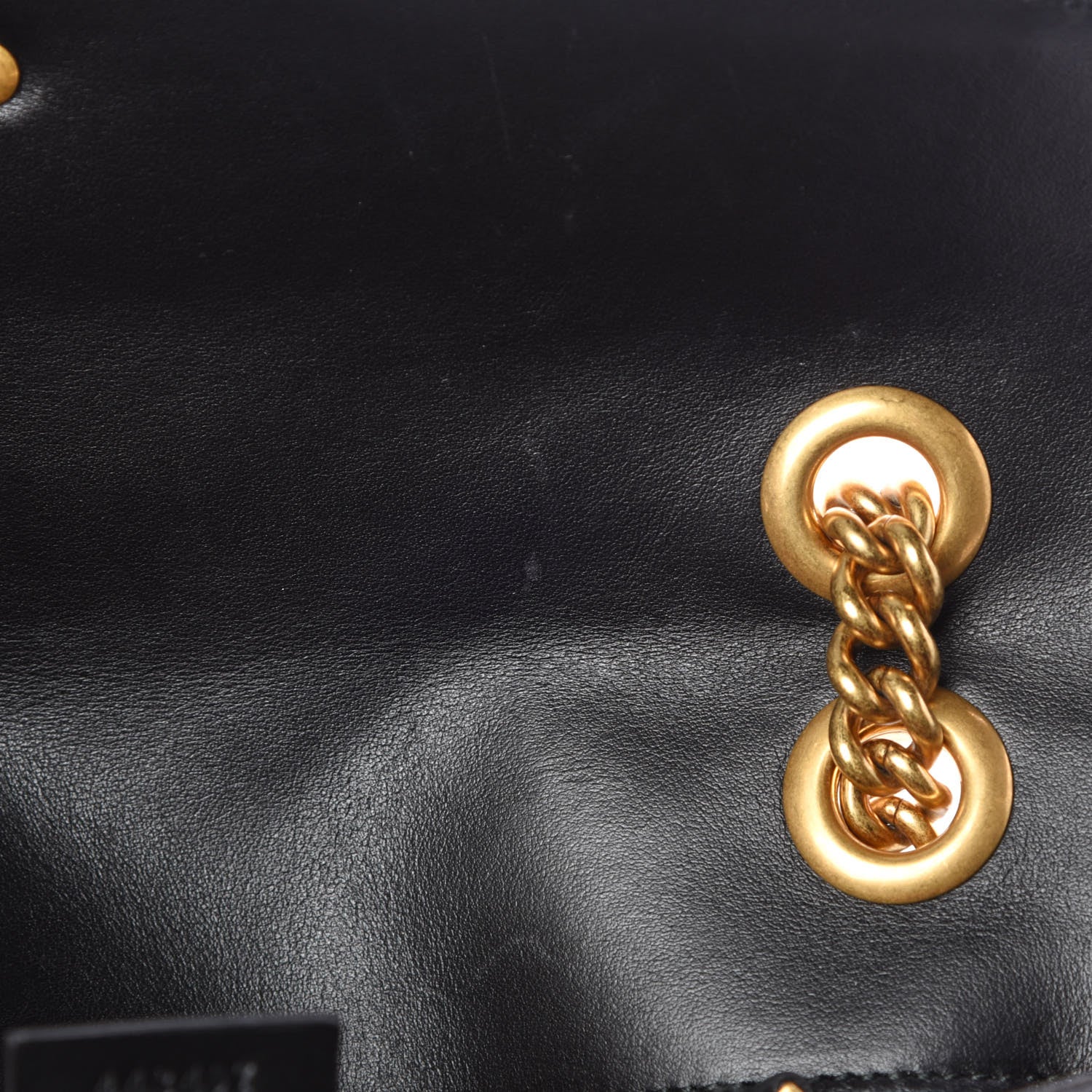 Gucci Calfskin Matelasse Small GG Marmont Shoulder Bag Black 8 of 10