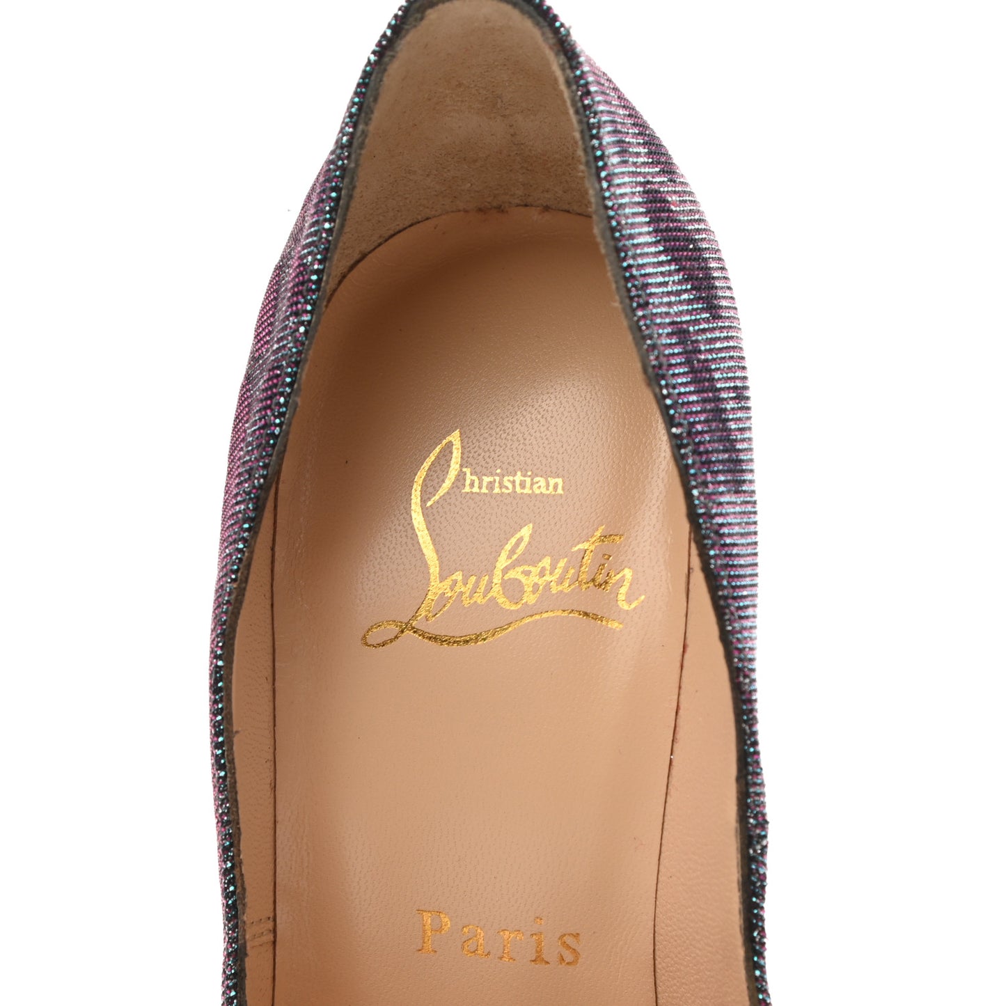 Lame Leopard Highness 160 Pumps 35 Turquoise Violet