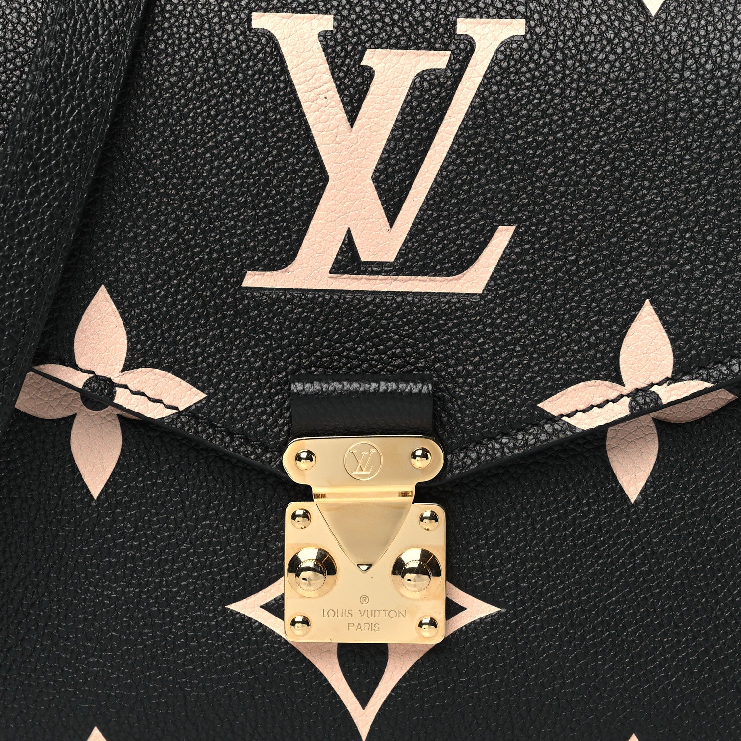Louis Vuitton Empreinte Monogram Giant Pochette Metis Black Beige 7 of 9