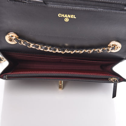 Chanel Lambskin Quilted Trendy CC Wallet On Chain WOC Black 7 of 12