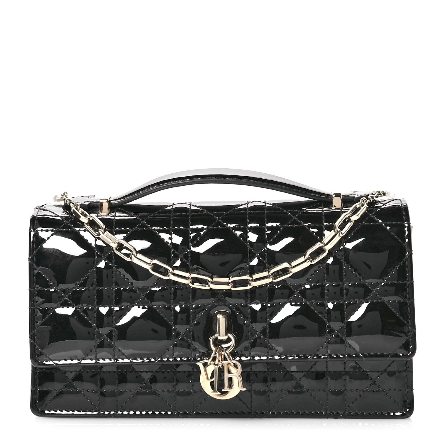 Christian Dior Patent Cannage Mini My Dior Bag Black 1 of 12