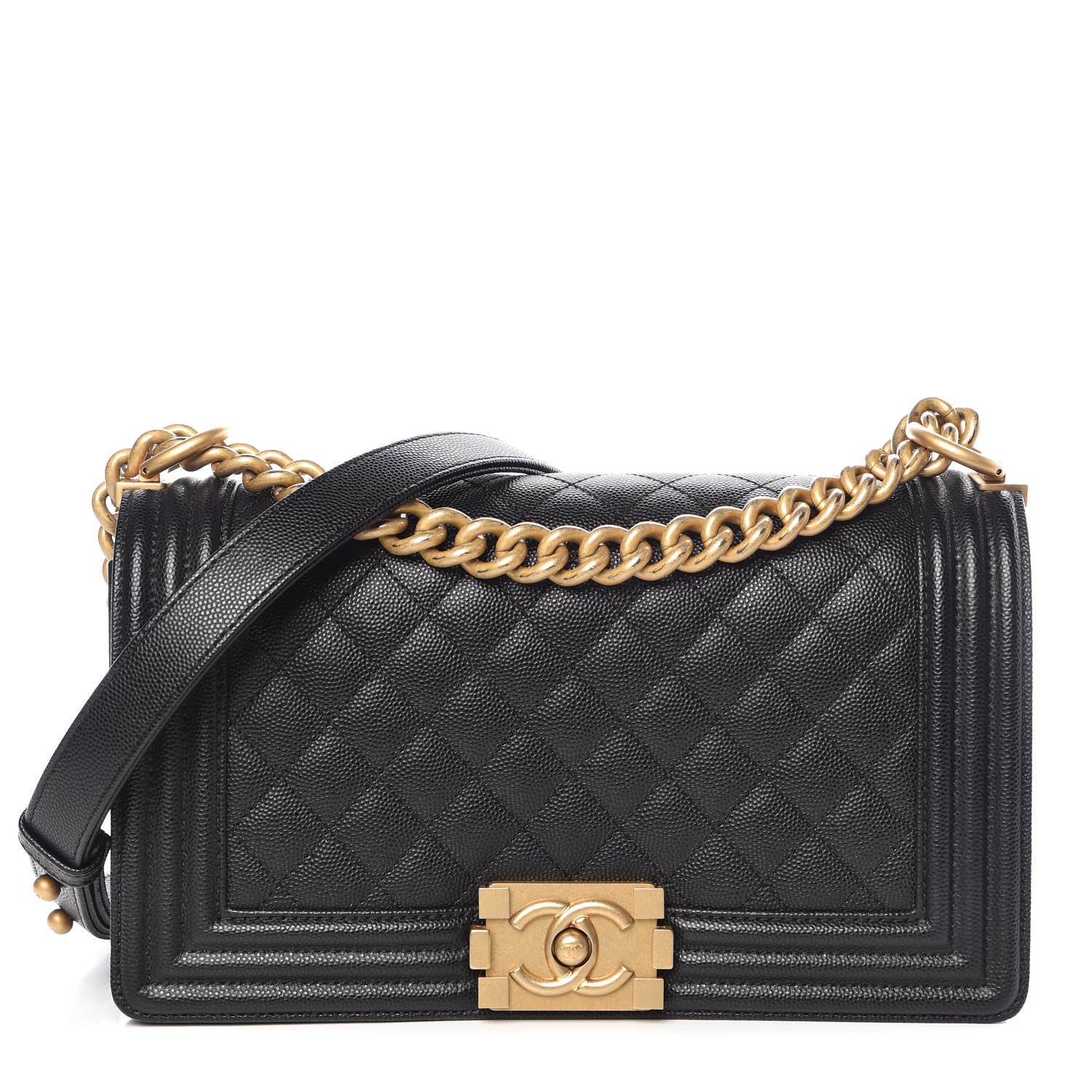 Chanel Caviar Quilted Medium Boy Flap Black 1 of 14