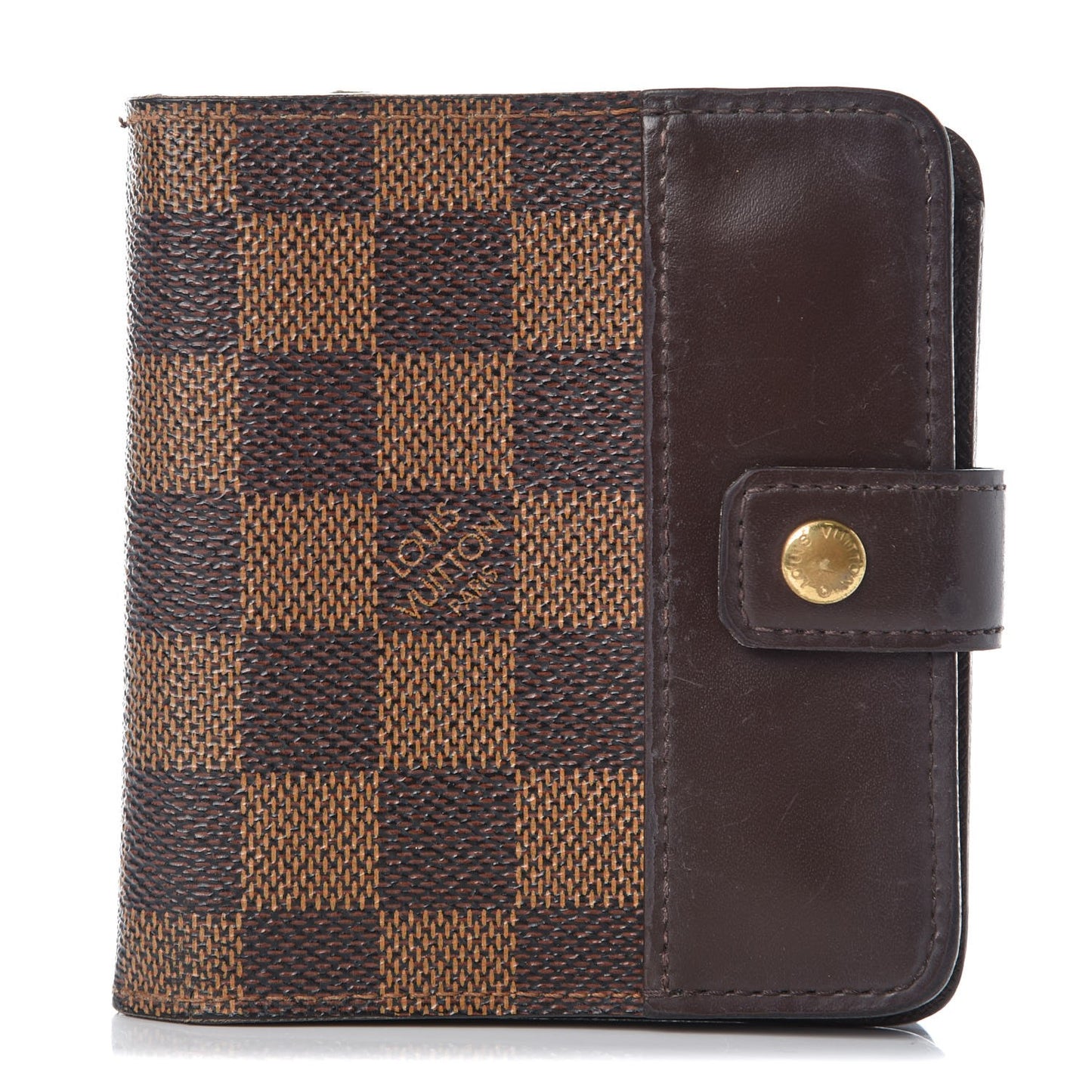 Damier Ebene Zippe Zipped Compact Wallet