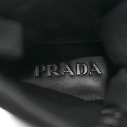 Prada Spazzolato Re-Nylon Metal Triangle Logo Mens Combat Boots 9 Black 8 of 9
