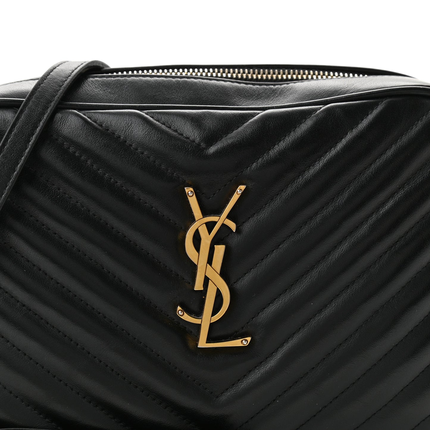 Calfskin Matelasse Monogram Lou Camera Bag Black