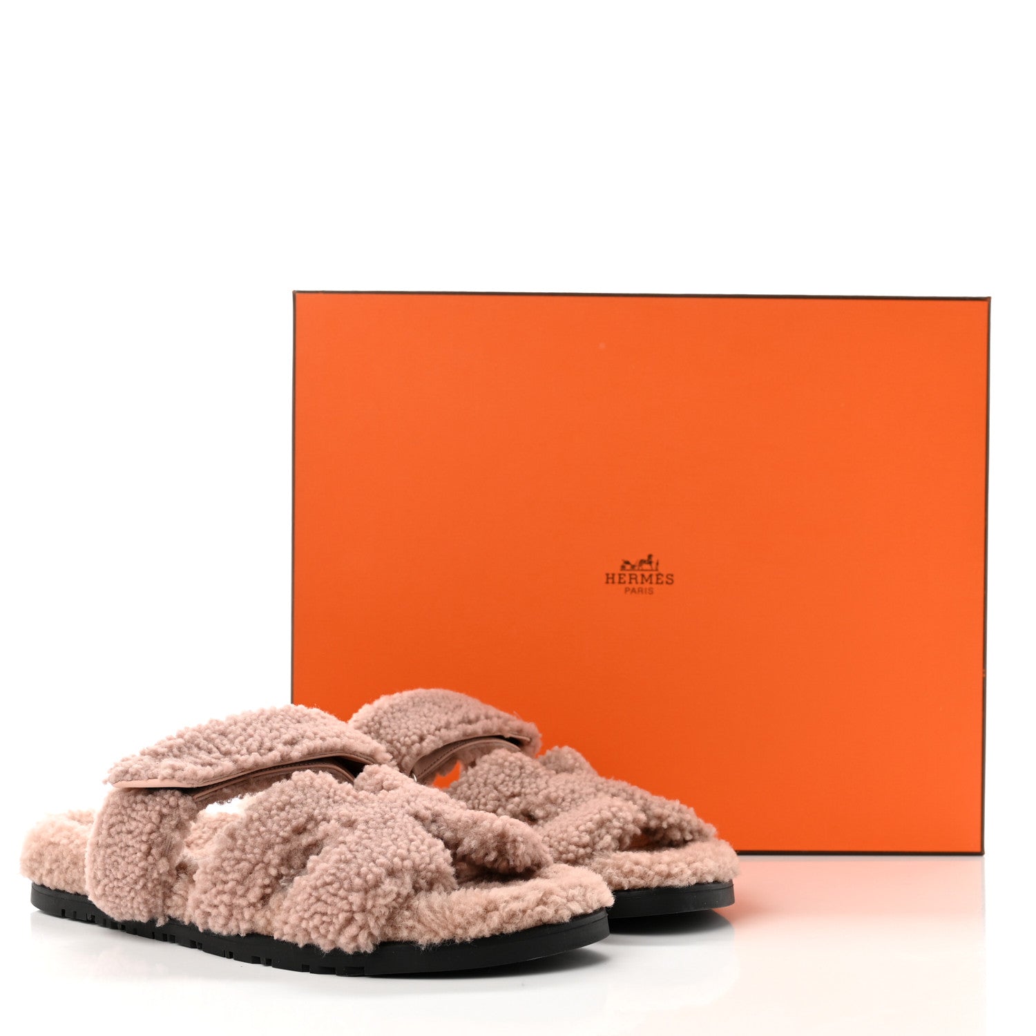 Hermes Woolskin Womens Chypre Sandals 39 Bois De Santal 8 of 8
