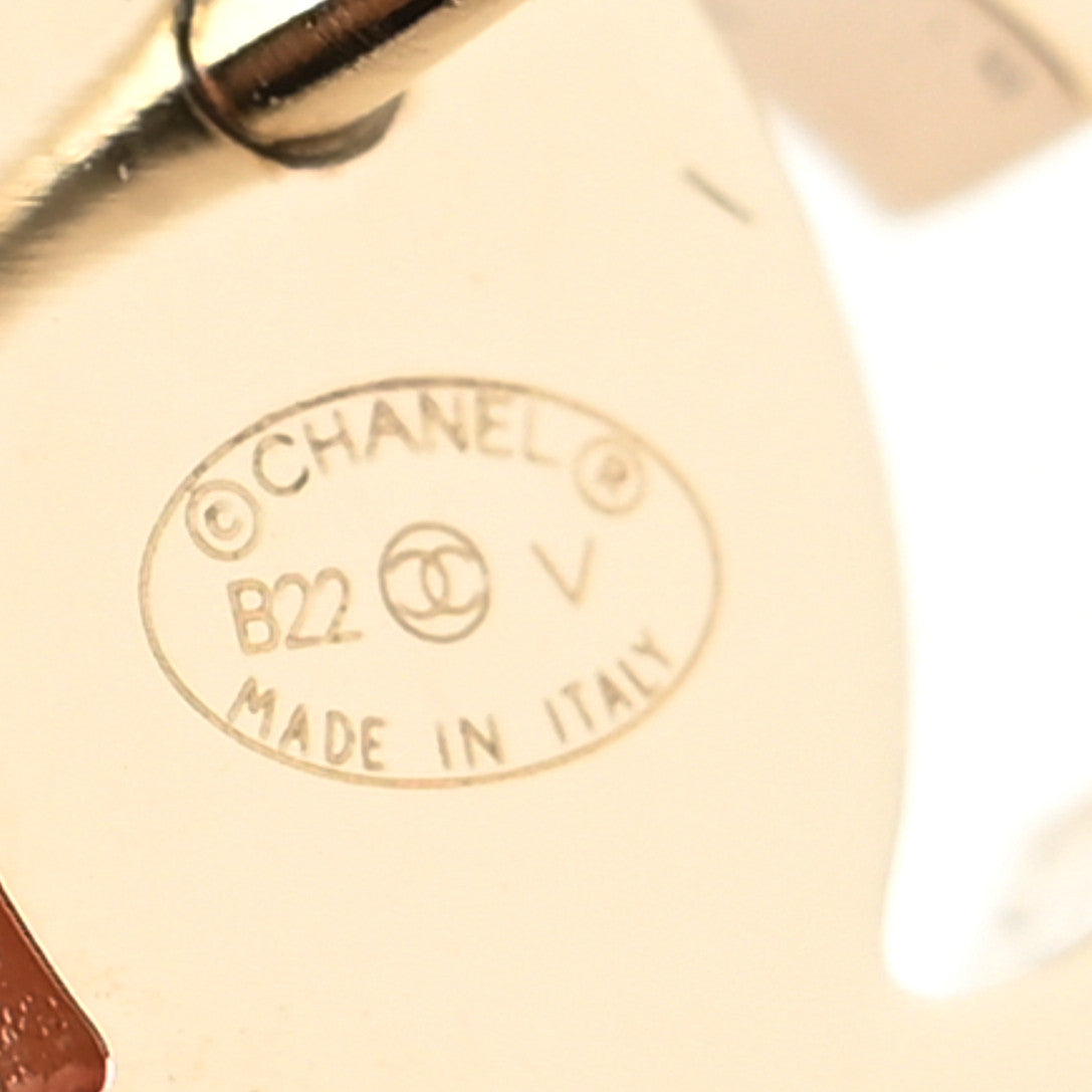 Chanel Metal CC Turnlock Earrings Gold 4 of 4