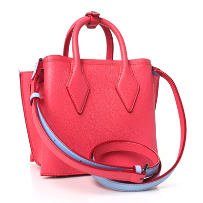 MCM Grained Calfskin Mini Milla Tote Hot Pink Blue 3 of 16