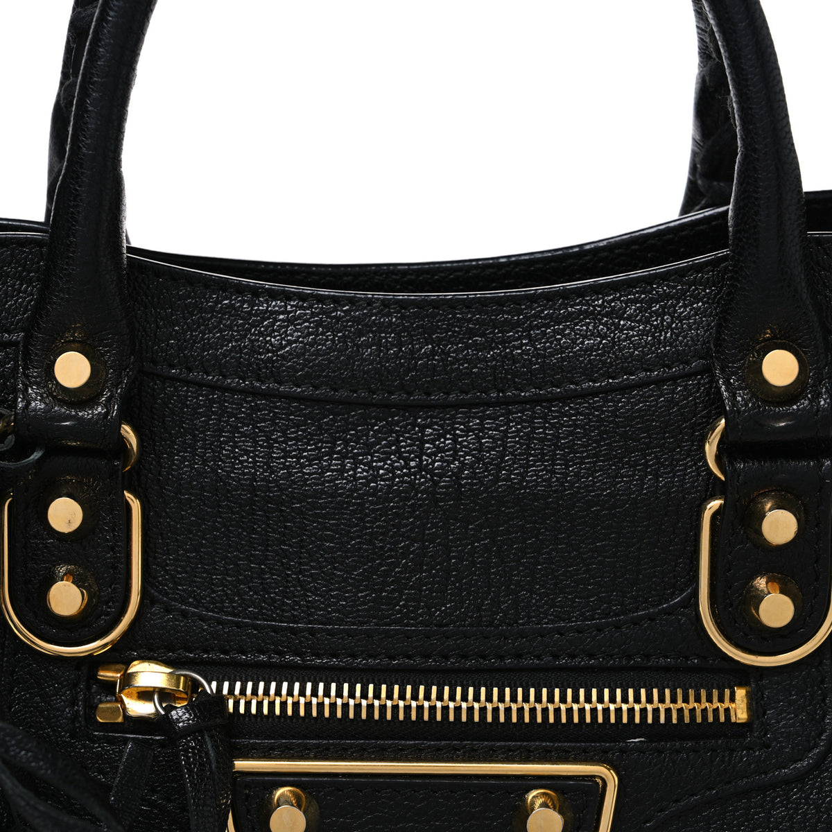 Balenciaga Chevre Gold Metallic Edge Hardware S City Black 9 of 11